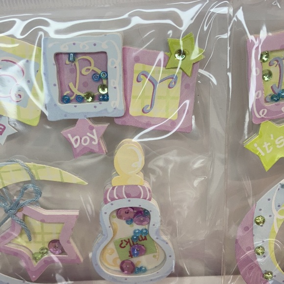 Mark Richards Scrapbook Stickers Card Making Baby Boy Star Moon Paper Crafts - Picture 5 of 13